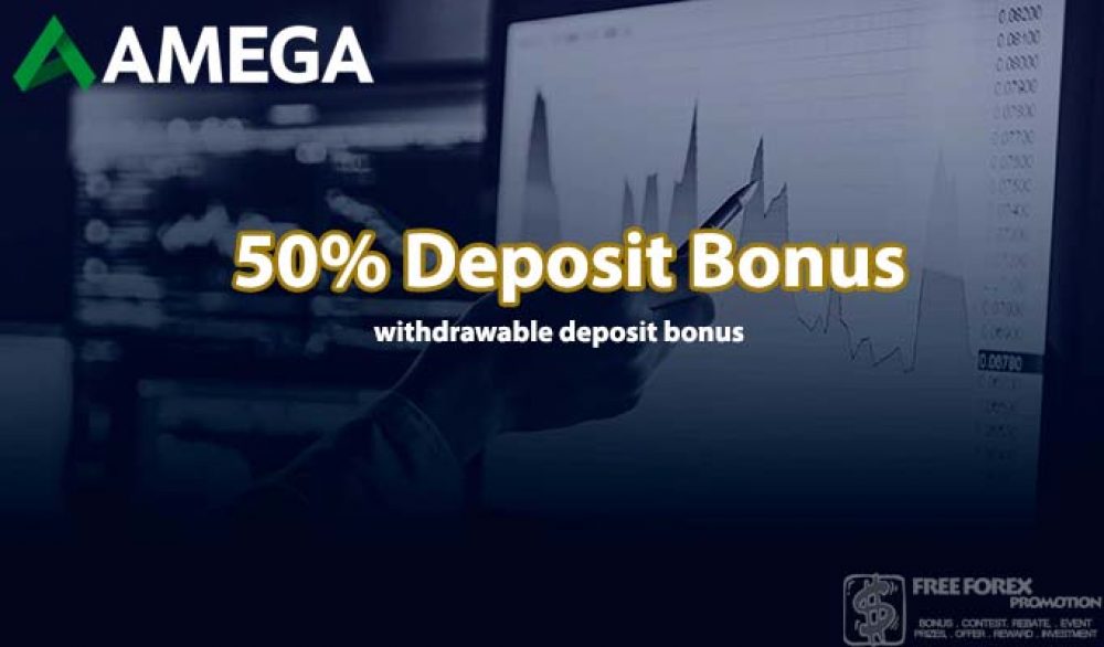 Amega 50% Deposit Bonus